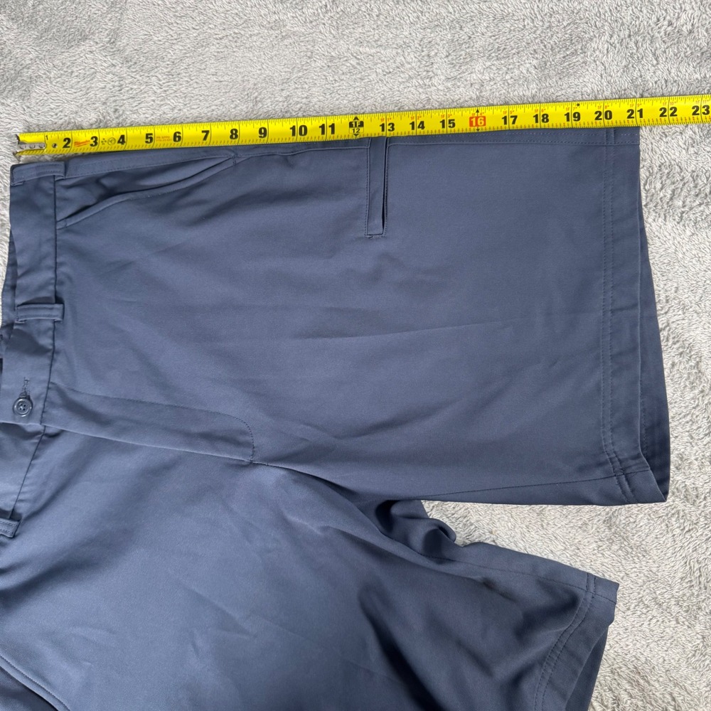 Pebble Beach Performance Golf Shorts Mens 34 Navy Blue Flat Front Utility Pocket - Picture 6 of 8
